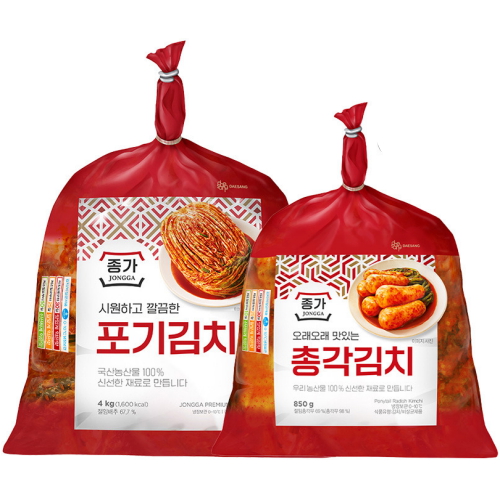 종가 포기김치 4kg + 총각김치 850g