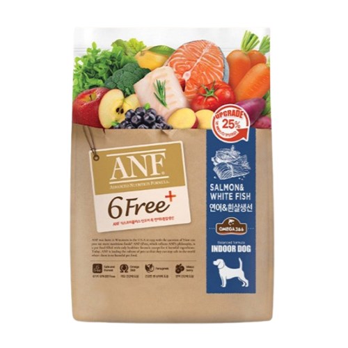 ANF 독 6 Free 플러스 인도어 연어&흰살생선 1.6kg
