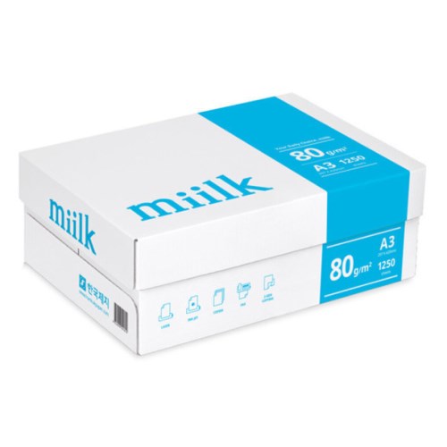 한국제지 밀크 복사용지 A3 80g [1,250매]