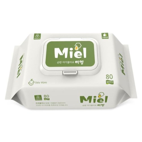 미엘 화이트 물티슈 캡형 80매