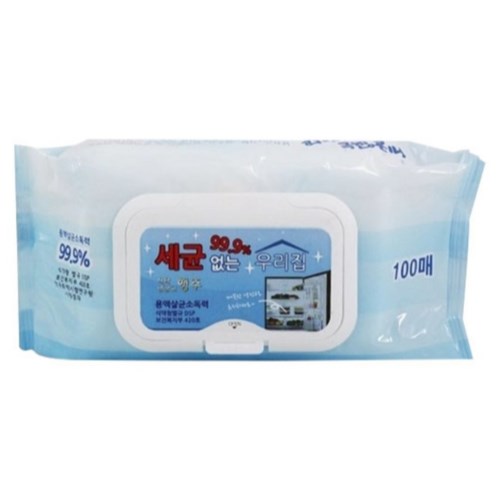 현진에프앤씨 세균 없는 우리집 티슈행주 캡형 100매