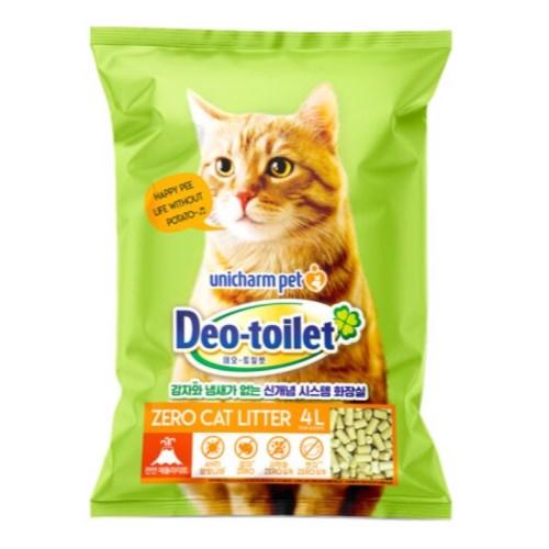 LG유니참 데오토일렛 감자&냄새Zero 캣모래 4L