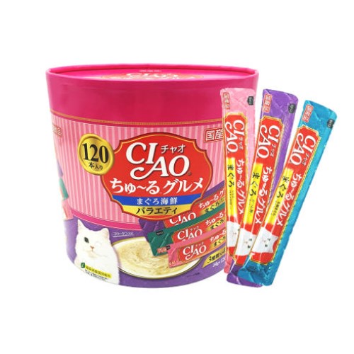 이나바 챠오츄르 구루메 참치&해산물 버라이어티 SC-211 1680g (14g x 120p)