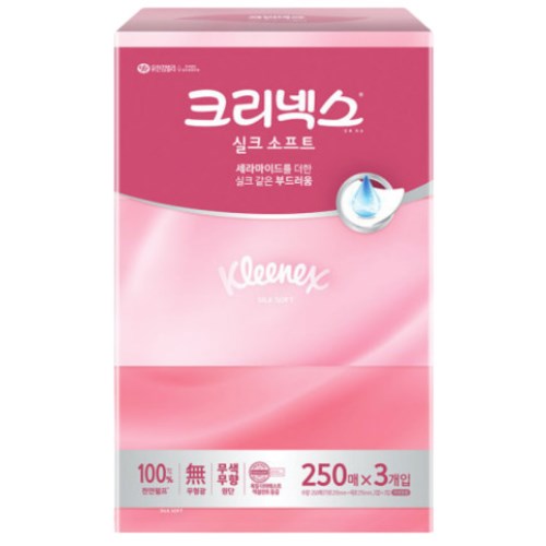 크리넥스 실크소프트 플러스 미용티슈 250매 (6입)