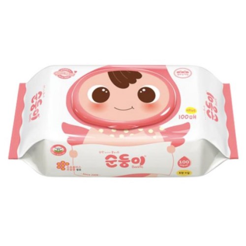 순둥이 베이직 무향 물티슈 캡형 100매