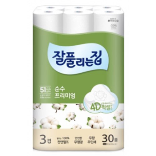 잘풀리는집 순수 프리미엄 30m (30롤)