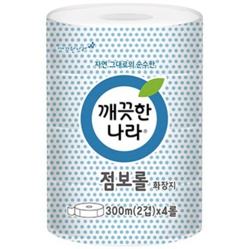  깨끗한나라 점보롤 2겹 300m [4롤]
