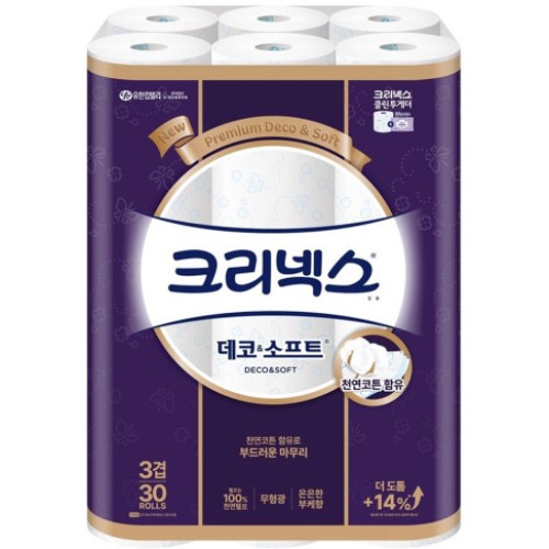 크리넥스 데코 앤 소프트 30m (30롤)