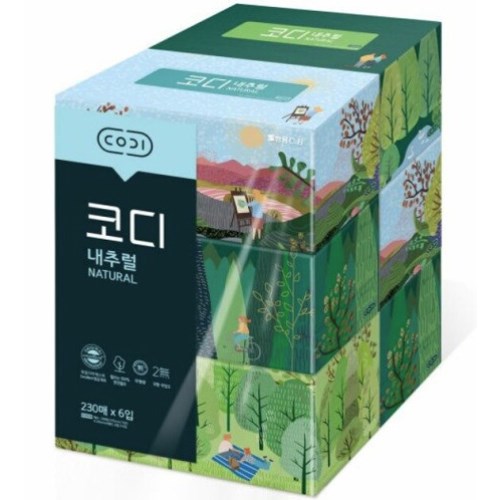 코디 내추럴 미용티슈 230매 (6입)