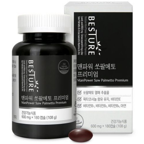 헬스밸런스 베스처 맨파워 쏘팔메토 프리미엄 180캡슐