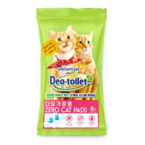 데오토일렛 감자&냄새Zero 캣패드 다묘용 8매
