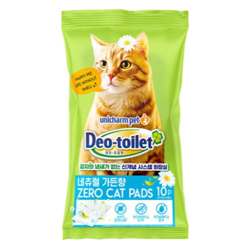 LG유니참 데오토일렛 감자&냄새Zero 캣패드 네츄럴가든향 10매
