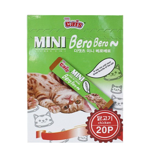 더캣츠 미니 베로베로 닭고기 200g (10g x 20p)