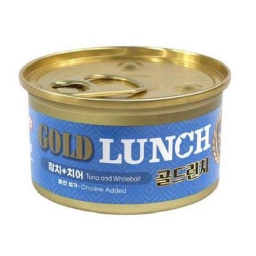  드림펫푸드 프리미엄 골드 런치캔 참치+치어 80g [1개]