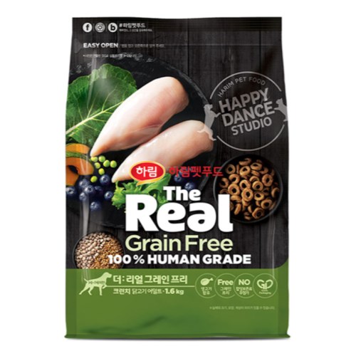 더리얼 독 그레인프리 크런치 닭고기 어덜트 1kg