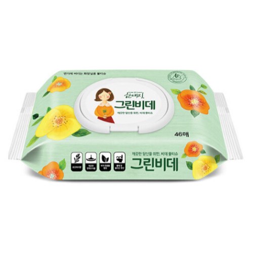 한예지 그린비데 물티슈 캡형 46매
