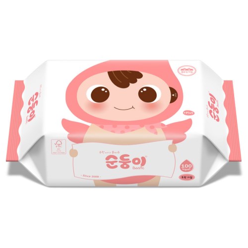 순둥이 베이직 무향 물티슈 리필형 100매