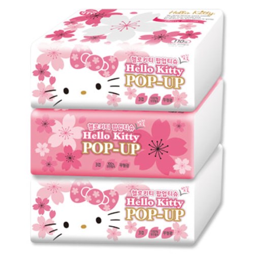 헬로키티 팝업티슈 벚꽃에디션 110매 (3입)