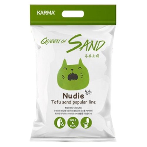 카르마 퀸오브샌드 누디 두부모래 녹차 3kg