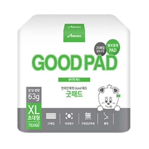 아몬스 굿패드 초대형 63g 25매