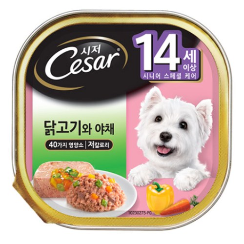 시저 14세이상 닭고기와 야채 캔 100g