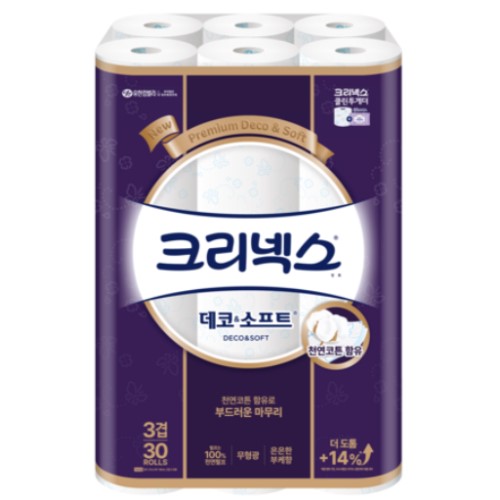 크리넥스 데코 앤 소프트 27m (30롤)