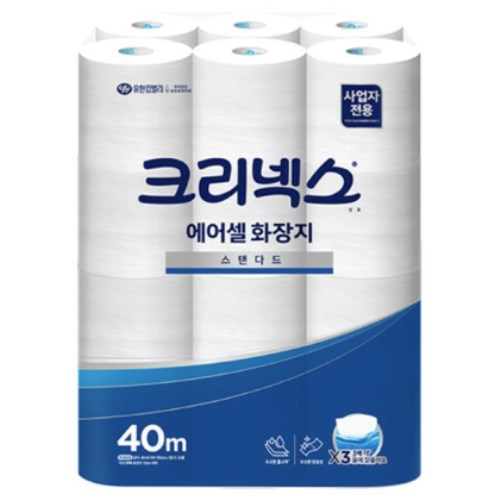 크리넥스 에어셀 화장지 스탠다드 40m (24롤)