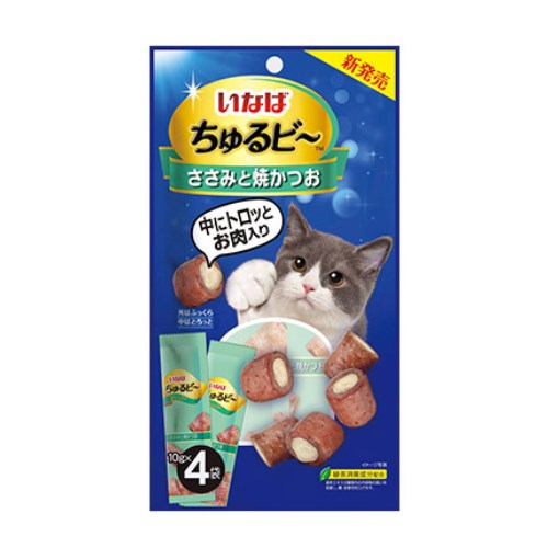이나바 캣 챠오 츄르비 닭가슴살&구운가다랑어 QSC-273 40g (10g x 4p)