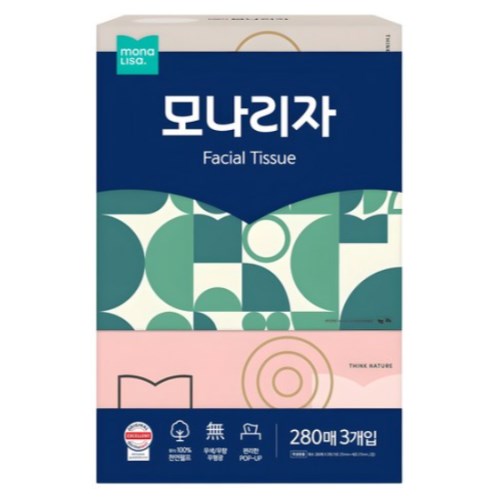 모나리자 미용티슈 280매 (3입)