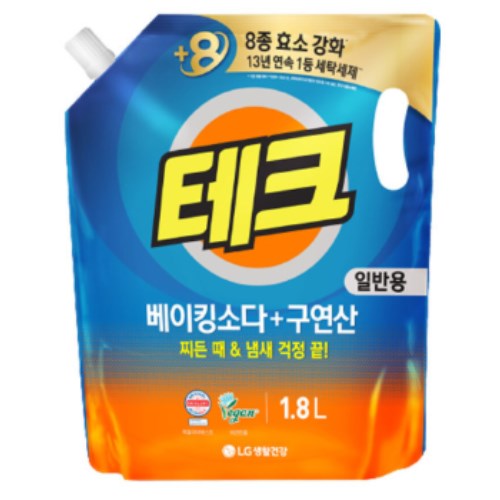 테크 베이킹소다+구연산 일반용 리필 1.8L