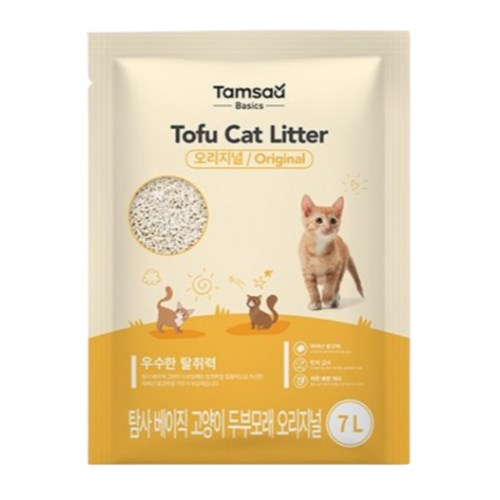  탐사 베이직 고양이 두부모래 오리지널 7L [6개]