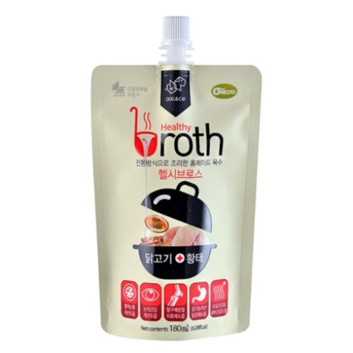 오네스토펫푸드 헬시브로스 닭고기 황태 180ml