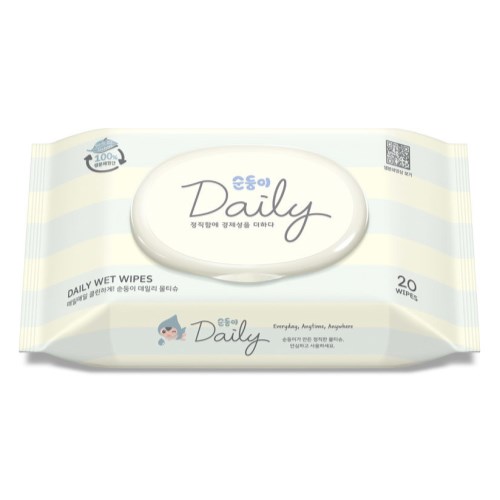 순둥이 데일리 물티슈 캡형 20매