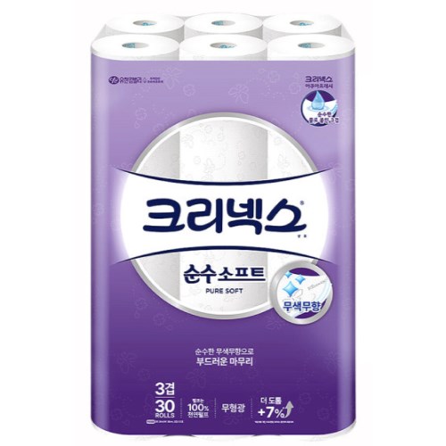 크리넥스 순수 소프트 30m (30롤)