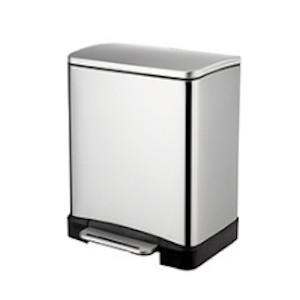 한샘  디럭스 사각 스텐페달 휴지통 20L