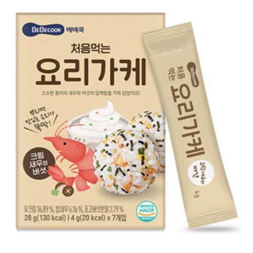 베베쿡 처음먹는 요리가케 크림새우와 버섯 28g