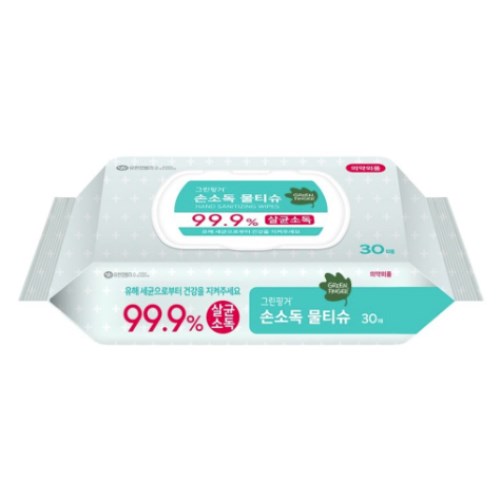 그린핑거 손소독 물티슈 캡형 30매