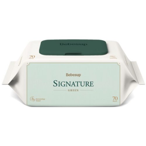 베베숲 시그니처 그린 물티슈 캡형 70매