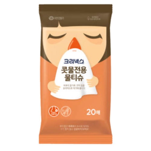 크리넥스 콧물전용 물티슈 리필형 20매