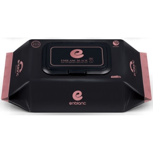 앙블랑 세이프 블랙 물티슈 캡형 70매