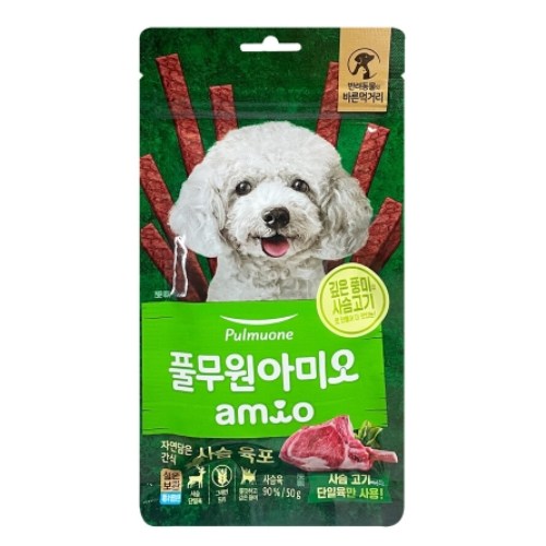 아미오 자연담은 간식 사슴 육포 50g
