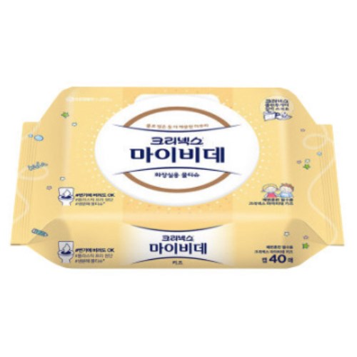 크리넥스 마이비데 키즈 화장실용 물티슈 캡형 40매
