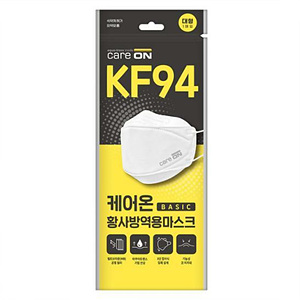 웰크론헬스케어 케어온 베이직 황사마스크 KF94 대형