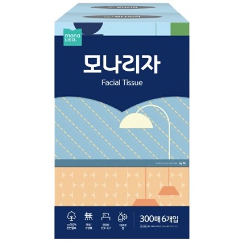 모나리자 미용티슈 300매 (6입)