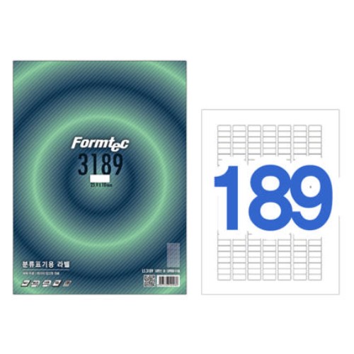 폼텍 분류표기용 라벨 3189 [100매]