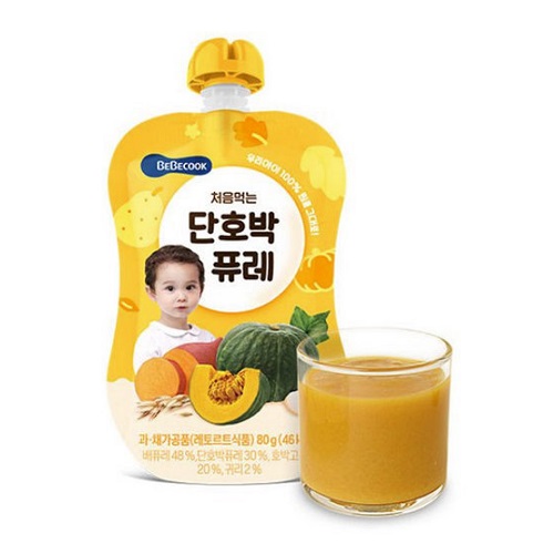 베베쿡 처음먹는 단호박 퓨레 80g
