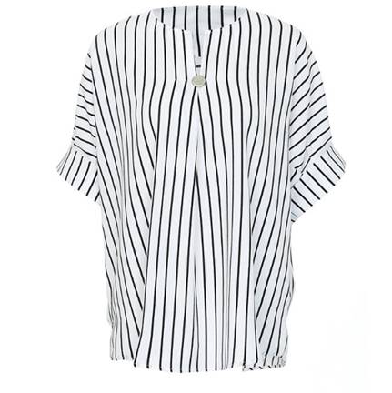 팜스프링 여성 스트라이프 포인트 블라우스 (SYSL182662)