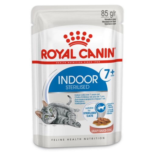 로얄캐닌 인도어 7+ 그레이비 파우치 85g