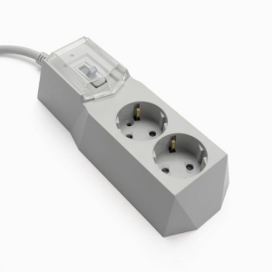 세계 아이정 2구 16A 배선차단 고용량 멀티탭 그레이