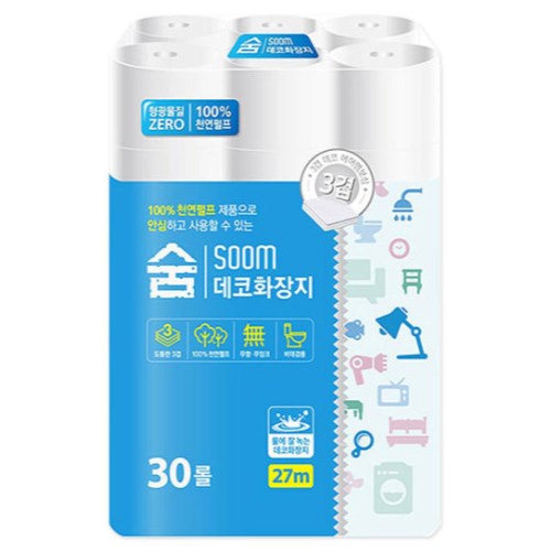 숨 데코화장지 27m (30롤)